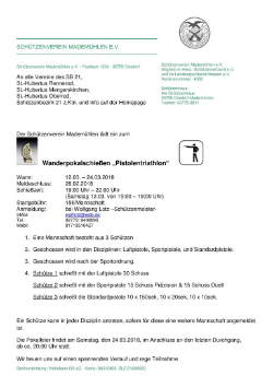 You are currently viewing Einladung zum Wanderpokalschießen in Mademühlen