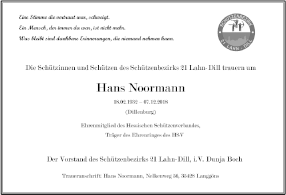 You are currently viewing Trauer um Hans Noormann