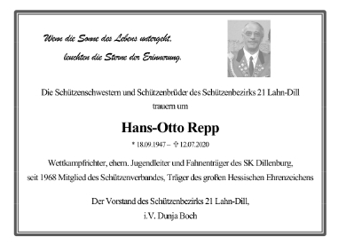 You are currently viewing Trauer um Hans-Otto Repp